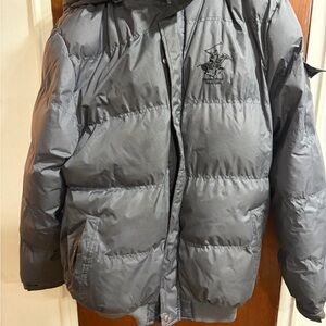 Beverly Hills Polo Club Men's Dark Gray Modern Fit Winter Puffer Jacket Size m